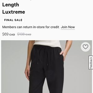 Lululemon On the Move pant